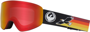 DRAGON PXV SNOWBOARD GOGGLES - EAGLE RED IONIZED + AMBER LENS - 2019 O S EAGLE RED IONIZED + AMBER GOGGLES