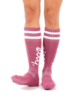 
                  
                    Load image into Gallery viewer, EIVY CHEERLEADER WOOL SOCKS - RASPBERRY RASPBERRY SOCKS
                  
                