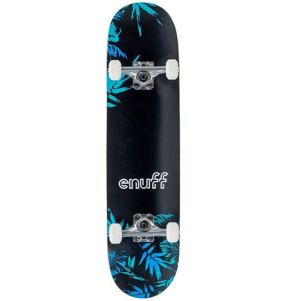 ENUFF FLORAL SKATEBOARD COMPLETE 7.75 BLACK/BLUE skateboard completes