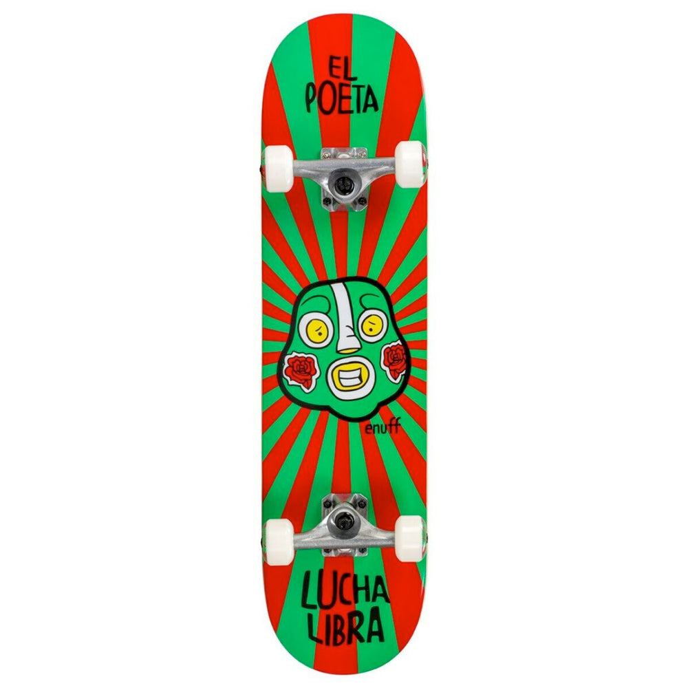 ENUFF LUCHA LIBRE SKATEBOARD COMPLETE RED/GREEN skateboard completes