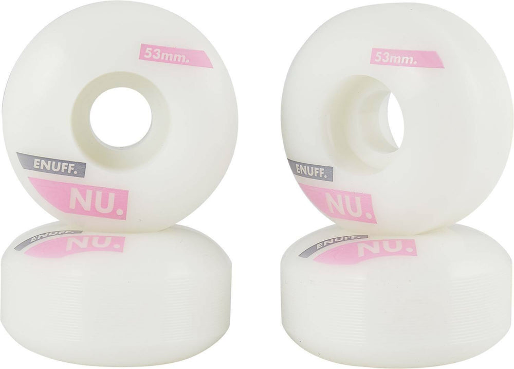 ENUFF NU 53MM - SKATEBOARD WHEELS 53MM WHITE SKATEBOARD WHEELS