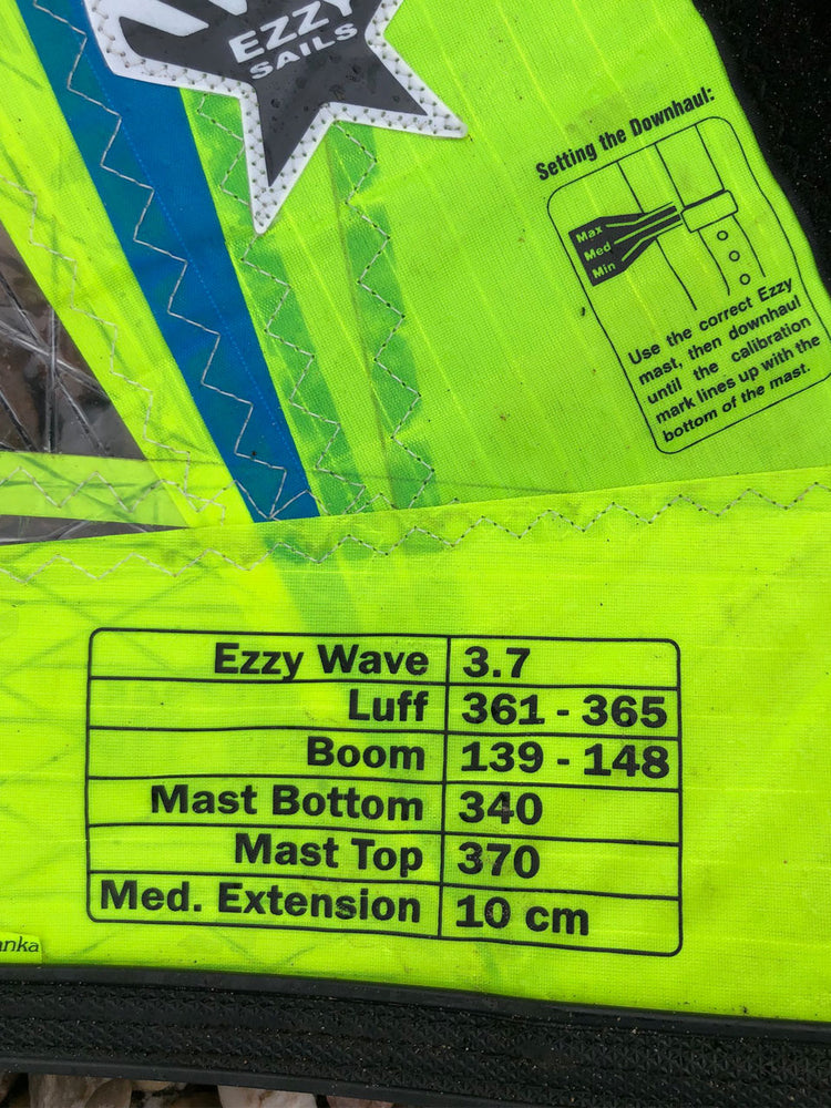 2020 Ezzy Wave 3.7 m2 Used windsurfing sails