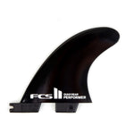 FCS II PERFORMER GLASS FLEX QUAD REAR FINS MEDIUM BLACK SURFBOARD FINS