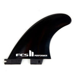 FCS II PERFORMER GLASS FLEX TRI FINS MEDIUM BLACK SURFBOARD FINS