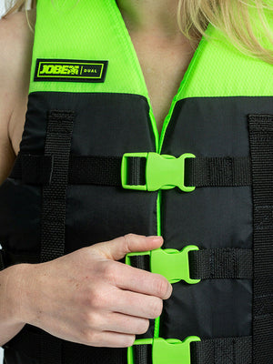 
                  
                    Load image into Gallery viewer, Jobe Dual Unisex 4 Buckle Vest Lime Green Buoyancy Vests
                  
                
