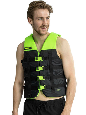 
                  
                    Load image into Gallery viewer, Jobe Dual Unisex 4 Buckle Vest Lime Green Buoyancy Vests
                  
                