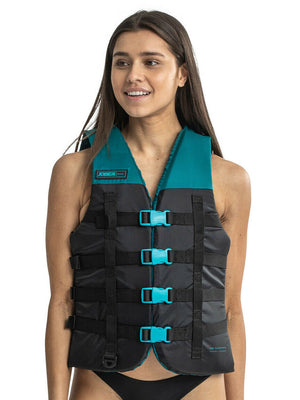 
                  
                    Load image into Gallery viewer, Jobe Dual Unisex 4 Buckle Vest Teal Buoyancy Vests
                  
                