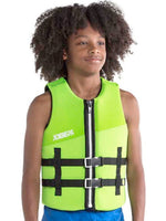 2021 Jobe Youth Neoprene Vest Lime Impact Vests