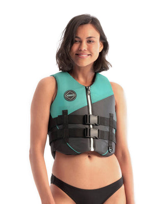 
                  
                    Load image into Gallery viewer, Jobe Womens Nylon Life Vest - Vintage Teal Buoyancy Vests
                  
                