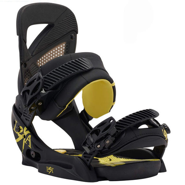 BURTON WOMENS LEXA EST SNOWBOARD BINDINGS LARGE BLACK/YELLOW SNOWBOARD BINDINGS