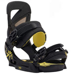 BURTON WOMENS LEXA EST SNOWBOARD BINDINGS LARGE BLACK YELLOW SNOWBOARD BINDINGS