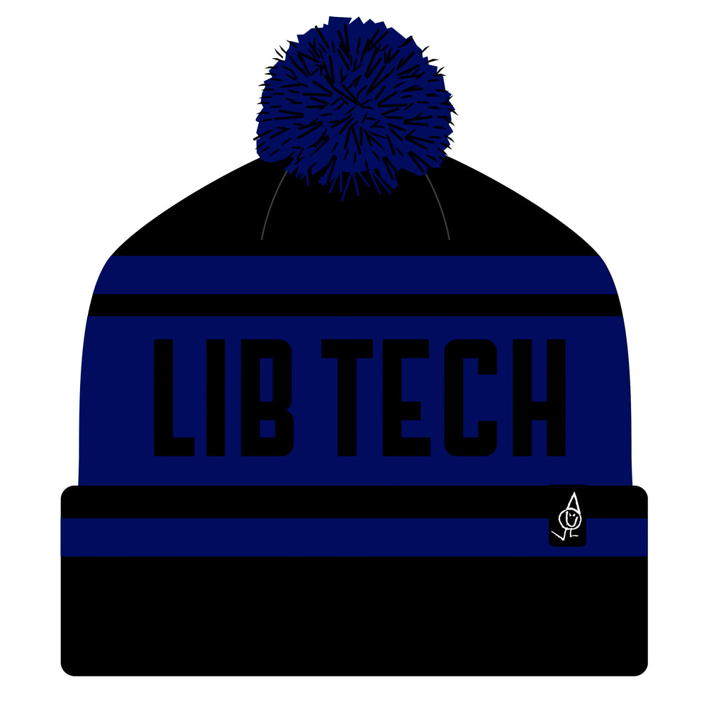 LIB TECH POM BEANIE - BLUE ONE SIZE BEANIES