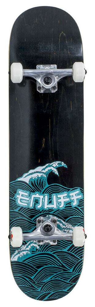 ENUFF BIG WAVE COMPLETE SKATEBOARD - BLACK BLUE 8 BLACK skateboard completes