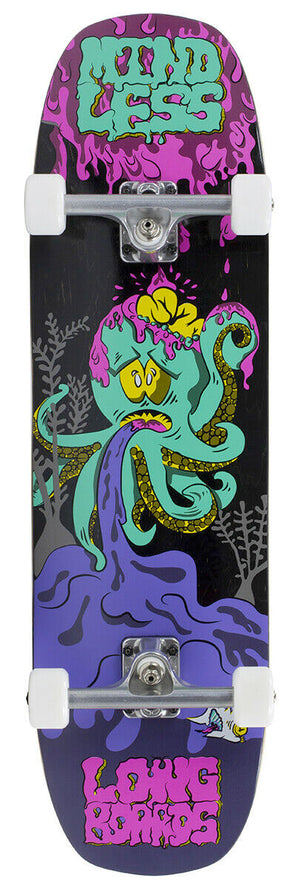 
                  
                    Load image into Gallery viewer, MINDLESS OCTOPUKE CRUISER - SKATEBOARD COMPLETE 8.75 PINK PURPLE LONGBOARD COMPLETES
                  
                