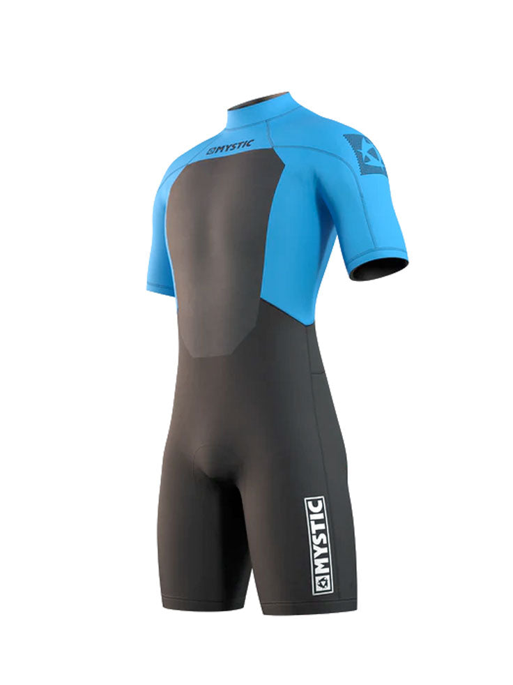Mystic Brand 3/2 mm Shorty - Global Blue - 2024 Mens shorty wetsuits
