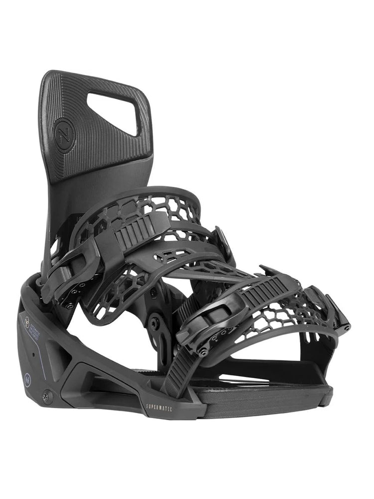 NIDECKER SUPERMATIC SNOWBOARD BINDINGS - BLACK - 2024 BLACK SNOWBOARD BINDINGS