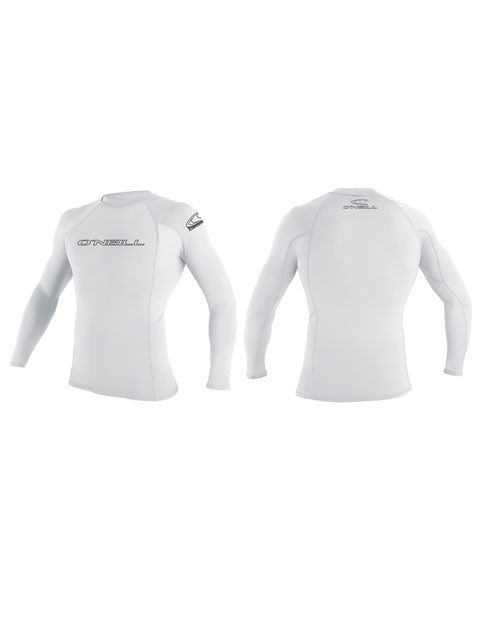 18 O'Neill Mens Basic Skins LS White S Rashvests