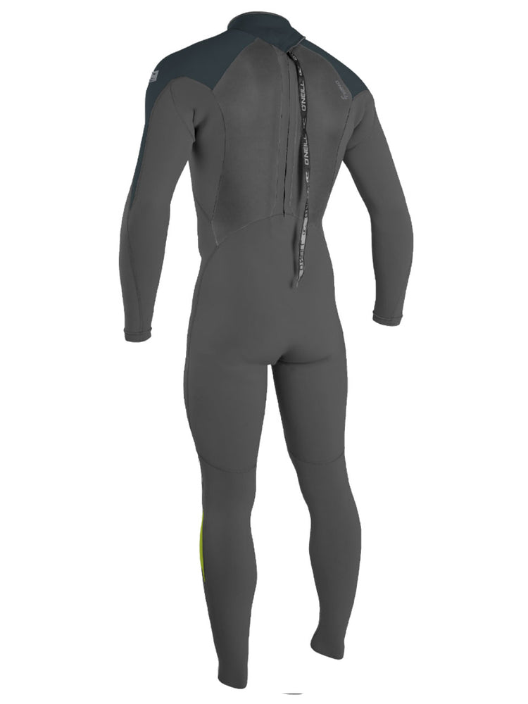 O'Neill Epic 5/4MM Back Zip Wetsuit - Black Gunmetal Dayglow - 2023 Mens winter wetsuits