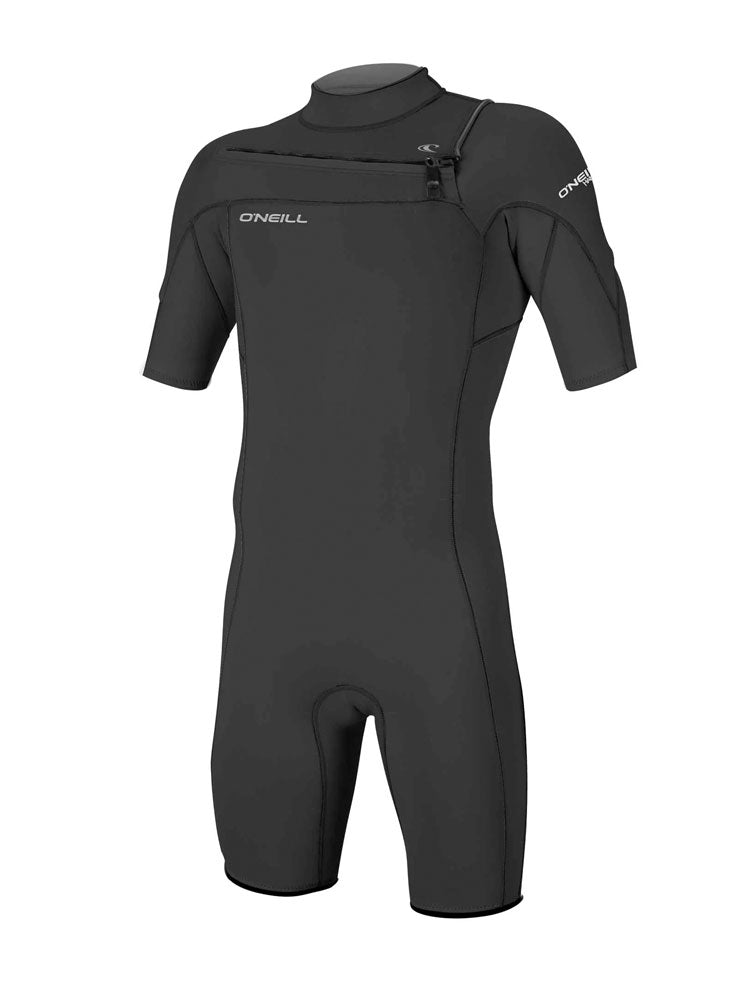 O'Neill Hammer 2MM Chest Zip Shorty Wetsuit - Black - 2022 Mens shorty wetsuits