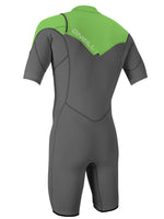 O'Neill Hammer 2MM Chest Zip Shorty Wetsuit - Graphite Dayglow - 2022 Mens shorty wetsuits