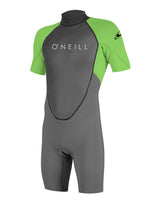 O'Neill Reactor 2MM Shorty Wetsuit - Graphite Dayglow - 2022 Mens shorty wetsuits