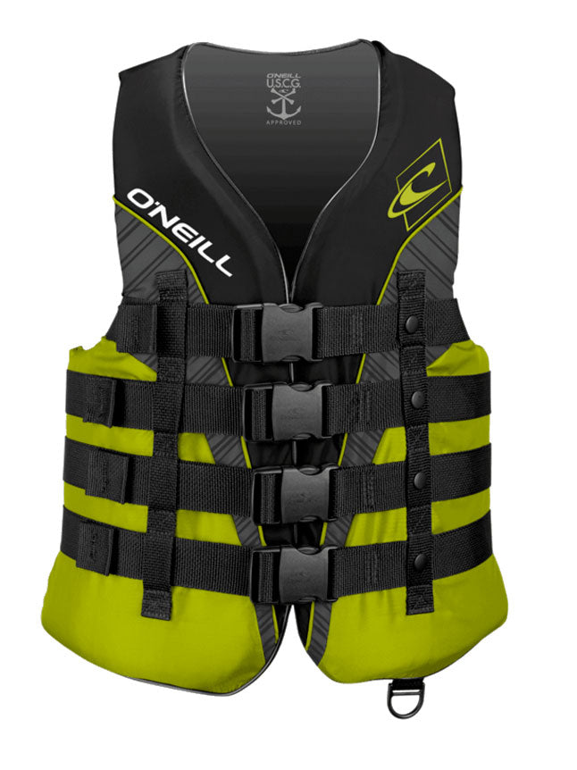 O'Neill Superlite 50N ISO Wake/Ski Vest - Black Lime Smoke - 2025 Buoyancy Vests