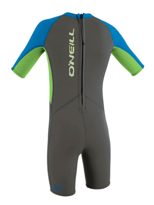 
                  
                    Load image into Gallery viewer, O&amp;#39;Neill Reactor Toddler Shorty Wetsuit - Graphite Dayglow Kids shorty wetsuits
                  
                