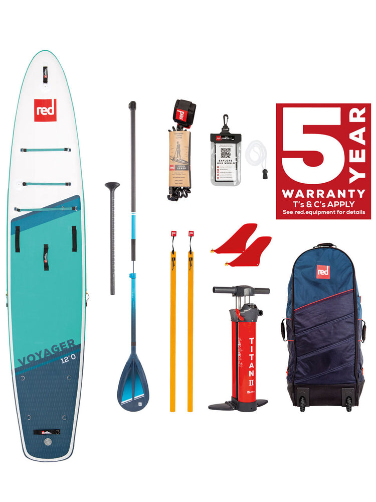 2023 Red Paddle Co Voyager 12' Inflatable SUP Package Hybrid Tough 12' Inflatable SUP Boards