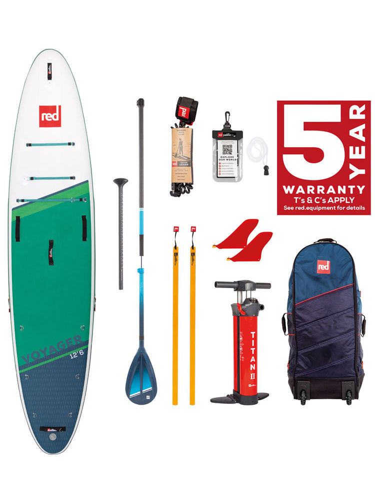 Red Paddle Co Voyager 12'6 Inflatable SUP Package - 2022 Hybrid Tough 12'6 Inflatable SUP Boards