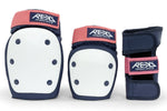 REKD HEAVY DUTY TRIPLE SKATEBOARD PAD SET BLUE PINK SKATEBOARD PADS