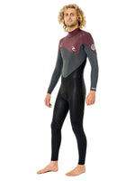 2021 Rip Curl Omega 4/3mm GBS Back Zip Wetsuit Maroon Mens winter wetsuits