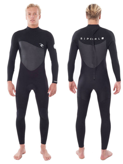 Rip Curl Omega 4/3mm GBS Back Zip Wetsuit - Black - 2022 Mens winter wetsuits