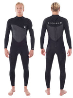 Rip Curl Omega 4/3mm GBS Back Zip Wetsuit - Black - 2022 Mens winter wetsuits