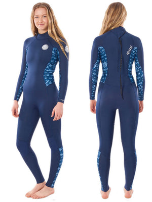 
                  
                    Load image into Gallery viewer, 2021 Rip Curl Dawn Patrol 3/2MM Ladies Wetsuit Mid Blue Womens summer wetsuits
                  
                
