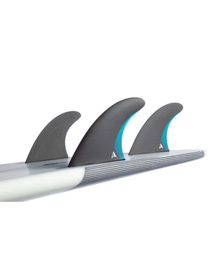 
                  
                    Load image into Gallery viewer, ROAM PERFORMANCE THRUSTER TRI FIN SET - FUTURES MEDIUM BLACK SURFBOARD FINS
                  
                