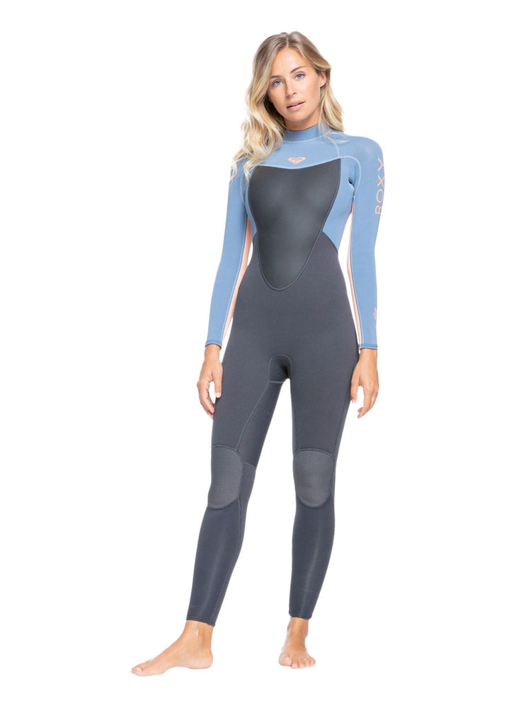 Roxy Womens Prologue 3/2mm Wetsuit - Cloud Black Powdered Grey Sunglow - 2022 Womens summer wetsuits