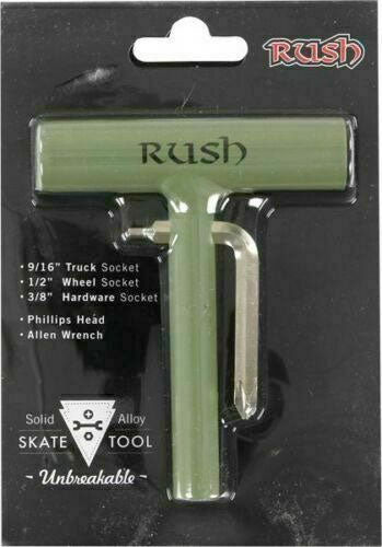 RUSH SOLID ALLOY SKATEBOARD TOOL GREEN SKATEBOARD ACCESSORIES