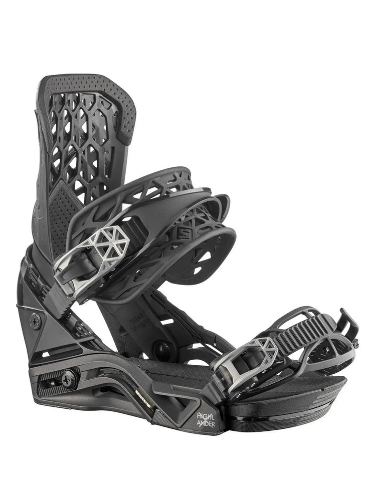 SALOMON HIGHLANDER SNOWBOARD BINDINGS - BLACK - 2023 BLACK SNOWBOARD BINDINGS