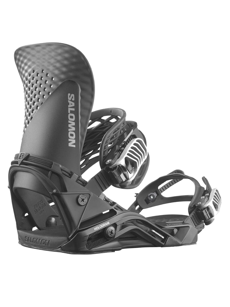 SALOMON HOLOGRAM SNOWBOARD BINDINGS - BLACK - 2024 SNOWBOARD BINDINGS