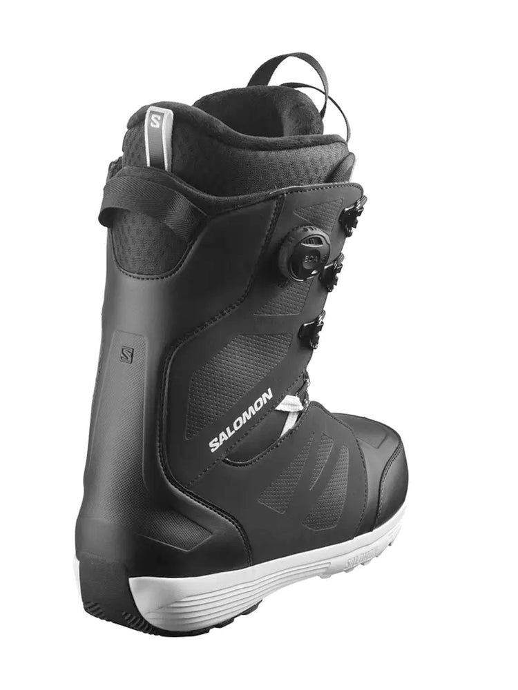 SALOMON LAUNCH LACE SJ BOA SNOWBOARD BOOTS BLACK WHITE 2023