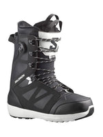 SALOMON LAUNCH LACE SJ BOA SNOWBOARD BOOTS - BLACK WHITE - 2023 BLACK WHITE SNOWBOARD BOOTS