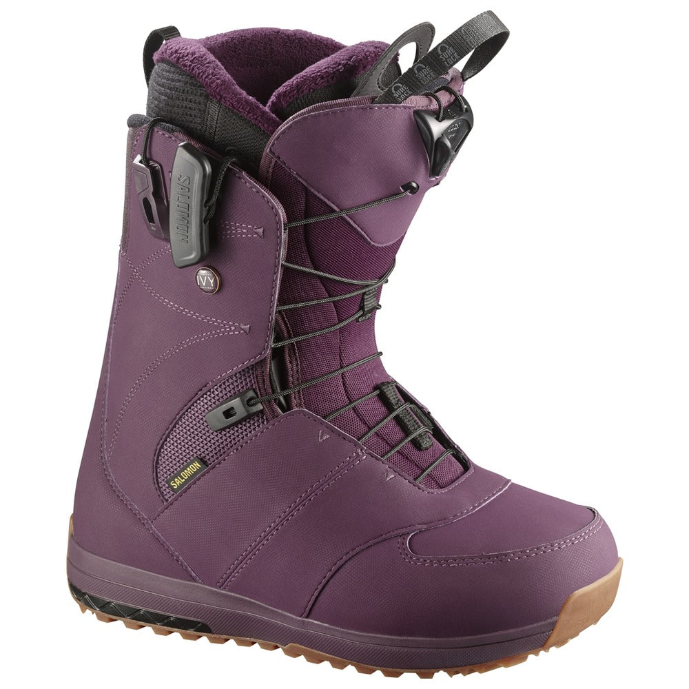 SALOMON WOMENS IVY SNOWBOARD BOOTS - BORDEAUX - 2018 BORDEAUX SNOWBOARD BOOTS