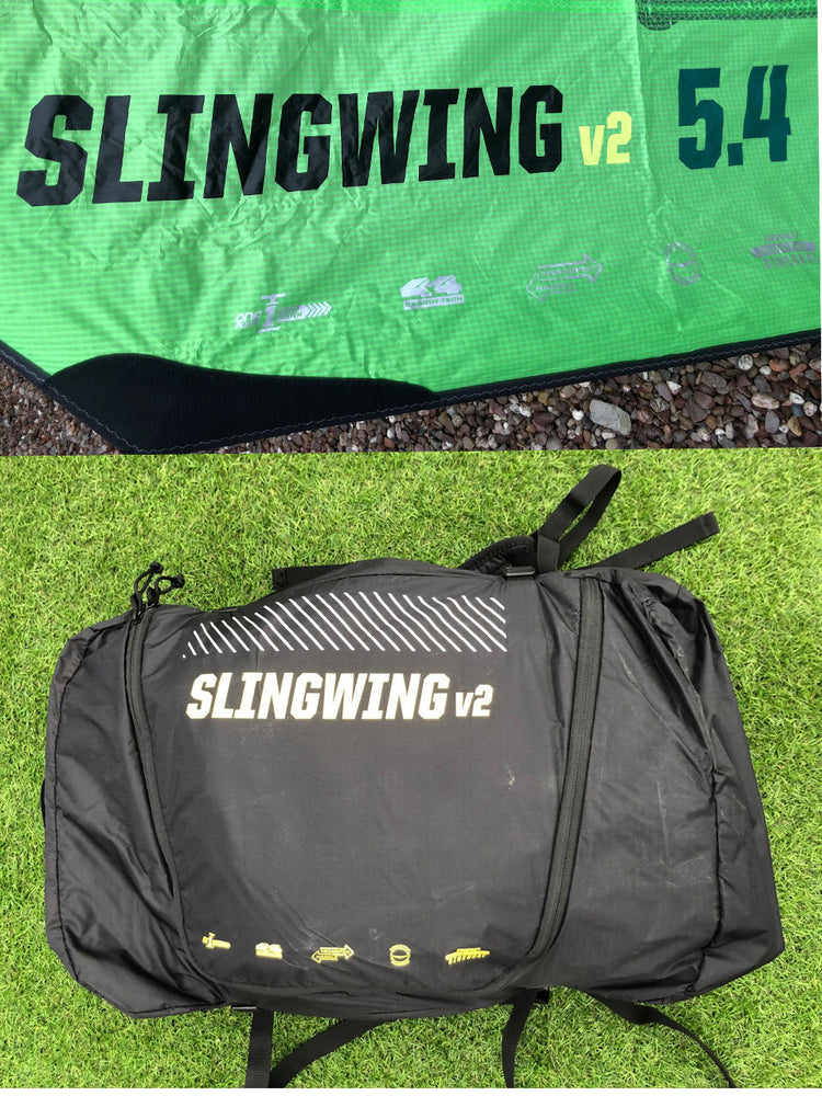 
                  
                    Load image into Gallery viewer, 2021 Slingshot Slingwing V2 5.4 green Used Foil Wings
                  
                
