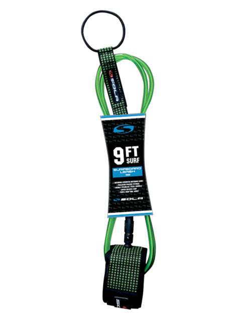 
                  
                    Load image into Gallery viewer, SOLA 9&amp;#39; 7MM - SURFBOARD LEASH 9&amp;#39; GREEN SURF LEASH
                  
                