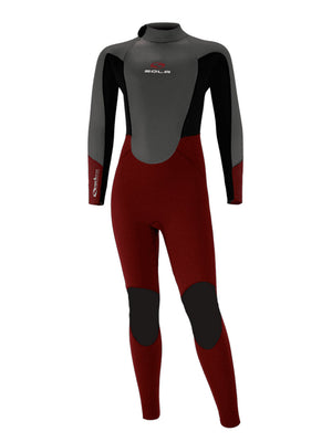 
                  
                    Load image into Gallery viewer, Sola Fire 5/4MM Kids Wetsuit - Grey Burgundy - 2022 Kids winter wetsuits
                  
                