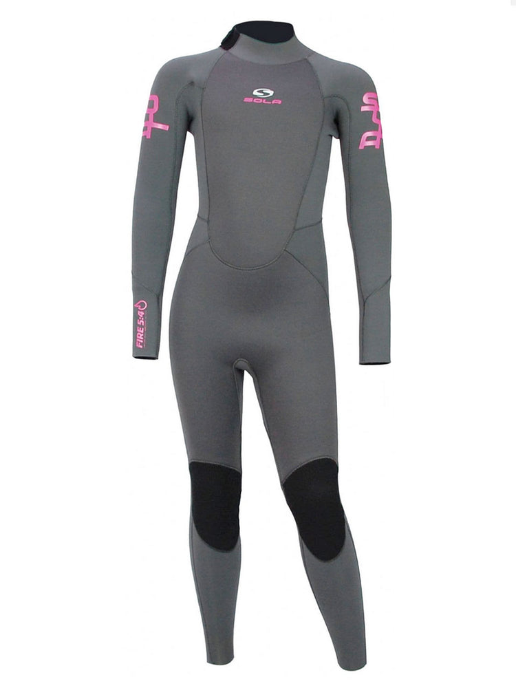 Sola Fire 5/4mm Kids Wetsuit - Asphalt Pink - 2023 XXXL Kids winter wetsuits