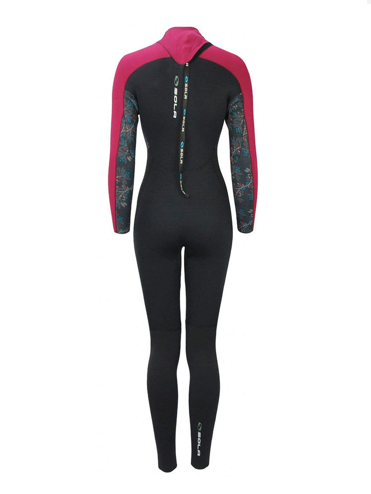 Sola Womens Star 5/4MM Wetsuit - Black Burgandy - 2023 Womens winter wetsuits