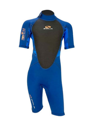 
                  
                    Load image into Gallery viewer, Sola Storm 3/2MM Kids Shorty Wetsuit - Blue Camo - 2022 XXXL Kids shorty wetsuits
                  
                