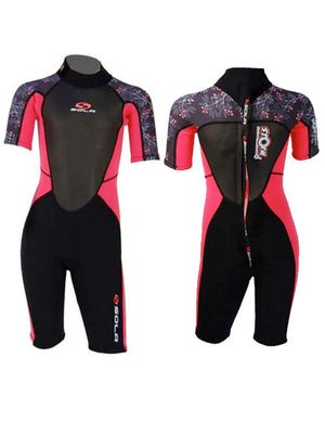
                  
                    Load image into Gallery viewer, 2021 Sola Storm 3/2MM Kids Shorty Wetsuit Pink Berry XXXL Kids shorty wetsuits
                  
                