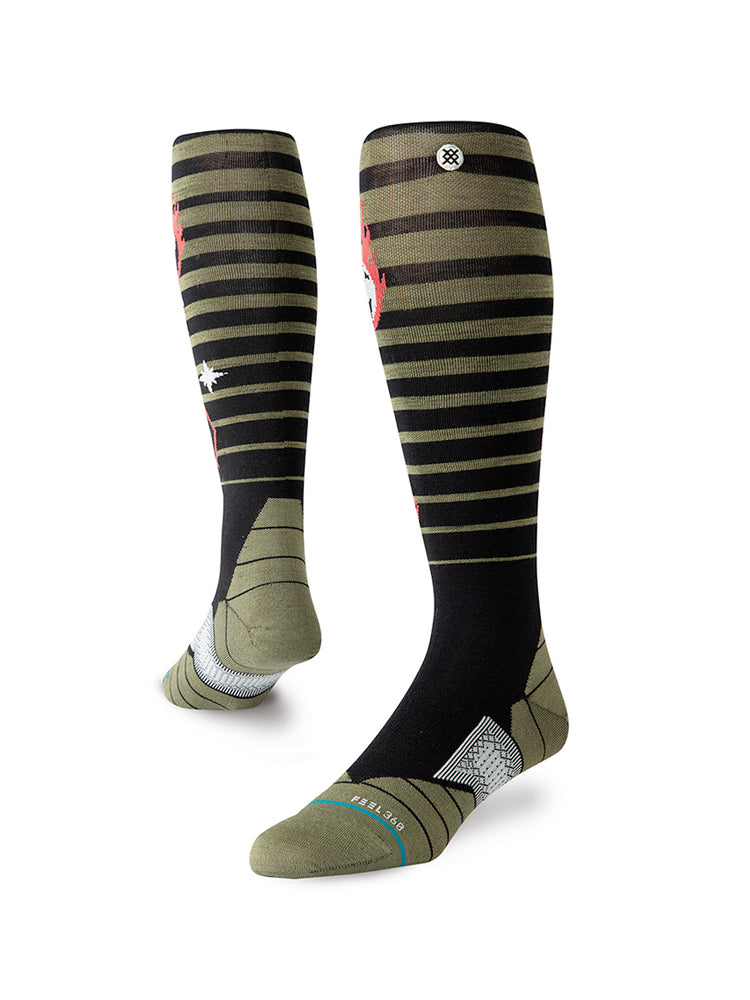 STANCE DOUBLE DIAMOND SNOWBOARD SOCKS - BLACK BLACK SOCKS